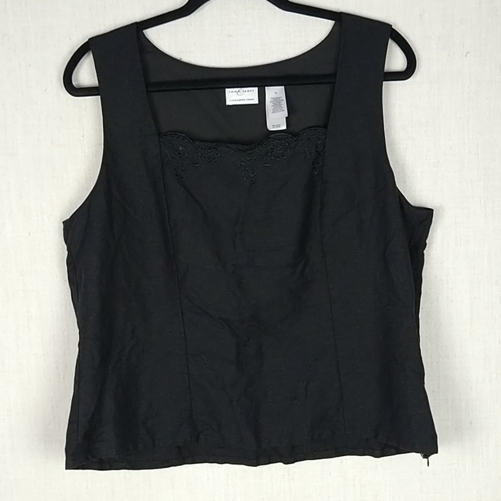 Emma James by Liz Claiborne black sleeveless 16